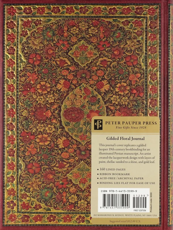 Midsize Gilded Floral By Peter Pauper